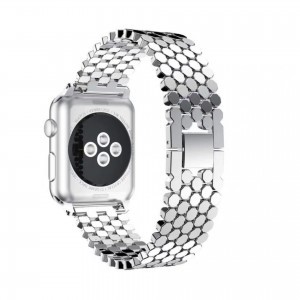 Apple Watch 4/5/6/7/8/SE/Ultra (42/44/45/49mm) fém luxury óraszíj ezüst Alphajack