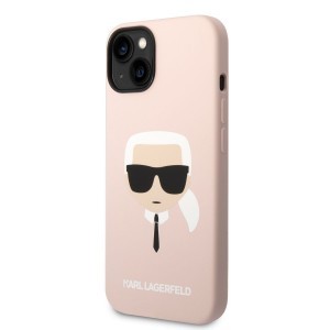 iPhone 14 Plus Karl Lagerfeld Karl Head MagSafe szilikon tok rózsaszín (KLHMP14MSLKHLP)