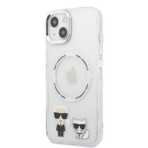 iPhone 13 Karl Lagerfeld Karl és Choupette MagSafe kompatibilis tok átlátszó (KLHMP13MHKCT)