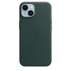 iPhone 14 bőrtok erdőzöld (MPP53ZM/A) Apple gyári MagSafe-rögzítésű