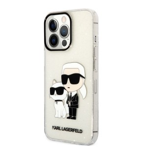 iPhone 13 Pro Karl Lagerfeld KLHCP13LHNKCTGT IML Glitter Karl and Choupette NFT tok átlátszó