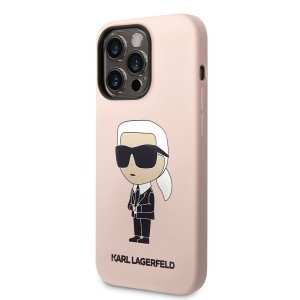 iPhone 14 Pro Max Karl Lagerfeld KLHCP14XSNIKBCP Liquid Silicone Ikonik NFT tok rózsaszín
