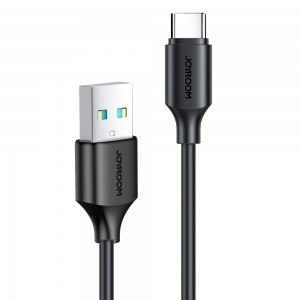 Joyroom Type-C USB adat és töltőkábel 3A 0.25m fekete