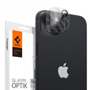 iPhone 14/14 Plus Spigen Optik.TR 2x kameralencsevédő 9H üveg fekete keretes