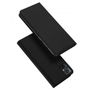Xiaomi Poco M5 Dux Ducis Skin Pro Öko Bőr fliptok fekete
