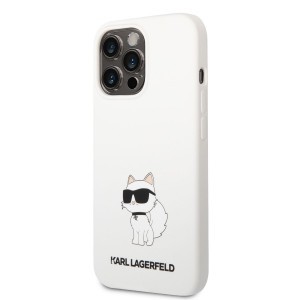 iPhone 13 Pro Karl Lagerfeld KLHCP13LSNCHBCH Liquid Silicone Choupette NFT tok fehér