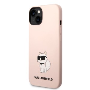 iPhone 14 Karl Lagerfeld KLHCP14SSNCHBCP Liquid Silicone Choupette NFT tok rózsaszín