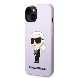iPhone 14 Karl Lagerfeld KLHCP14SSNIKBCU Liquid Silicone Ikonik NFT tok lila