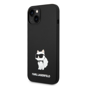 iPhone 14 Karl Lagerfeld KLHCP14SSNCHBCK Liquid Silicone Choupette NFT tok fekete