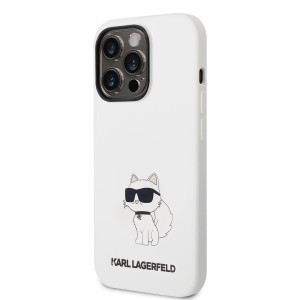 iPhone 13 Pro Max Karl Lagerfeld KLHCP13XSNCHBCH Liquid Silicone Choupette NFT tok fehér