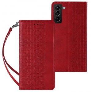 Samsung Galaxy A23 5G Mágneses Strap fliptok piros