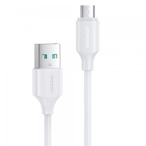 Joyroom USB-A - Micro USB kábel 480Mb/s 2.4A 0.25m fehér (S-UM018A9)