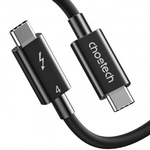 Choetech USB-C - USB-C Thunderbolt 4 kábel 0.8m fekete (A3010)