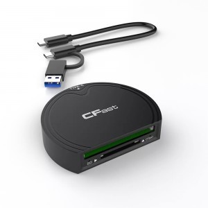 ROCKETEK USB-A, USB Type-C CFast 2.0/SD kártyaolvasó (CR328A)