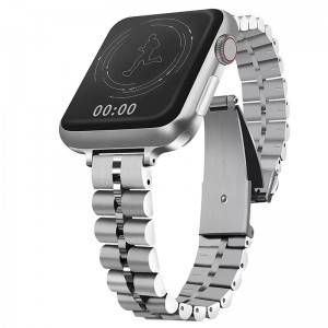 Apple Watch 4/5/6/7/8/SE (38/40/41mm) fém női óraszíj ezüst színű Alphajack