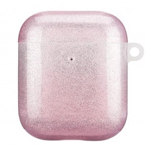 AirPods 1/2 világös rózsaszín glitter tok Alphajack (AC47)