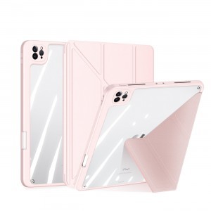 iPad Pro 12.9'' 2021/2020/2018 Dux Ducis Magi tok Apple Pencil tárolóval rózsaszín