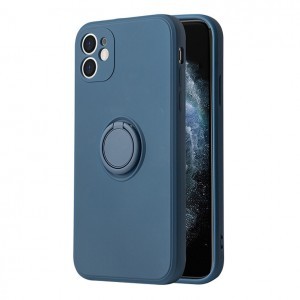 iPhone 14 Vennus szilikon tok hátlapi gyűrűvel kék