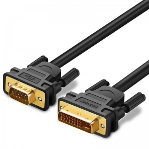 Ugreen DV102 DVI kábel (24 + 5) VGA, FullHD, egyirányú, 2 m (fekete)