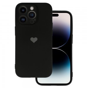 iPhone 14 Pro Vennus szilikon tok szív mintával fekete
