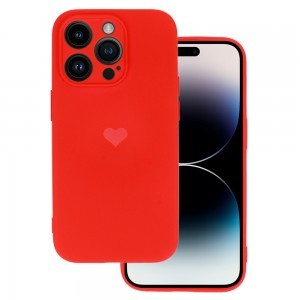 iPhone 14 Pro Vennus szilikon tok szív mintával piros