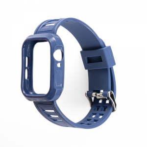 Apple Watch 42/44/45 mm Beline Silicone óraszíj + tok kék