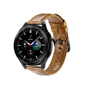 Samsung Galaxy Watch/Huawei Watch/Honor Watch (20 mm) Dux Ducis bőr óraszíj barna