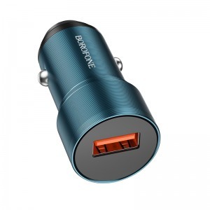 Borofone autós töltő BZ19A Wisdom USB QC 3.0 18W kék