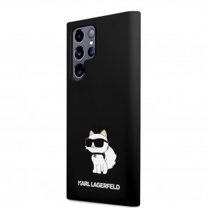 Samsung Galaxy S23 Ultra Karl Lagerfeld Liquid Silicone Choupette NFT tok fekete (KLHCS23LSNCHBCK)