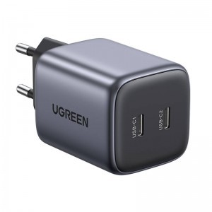 Ugreen CD294 hálózati töltő adapter, 2x USB-C, GaN, PD3.0, QC4.0, 45W