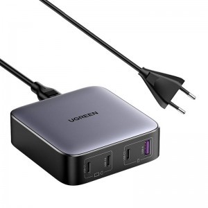 Ugreen CD328 Nexode hálózati töltő adapter, 3x USB-C, USB-A, GaN, 100W (fekete)