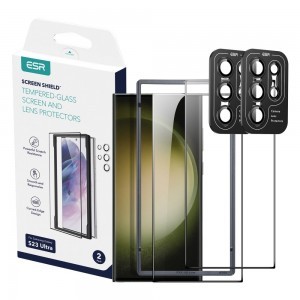 Samsung Galaxy S23 Ultra ESR 2x kijelző és kameralencse védő üvegfólia