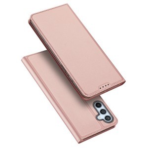 Samsung Galaxy A04E Dux Ducis Skin Pro Öko Bőr fliptok rózsaszín
