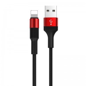 Borofone BX21 Outstanding USB - Lightning kábel 2.4A 1m piros