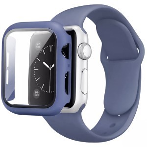 Apple Watch 44mm szilikon óraszíj és tok éjkék